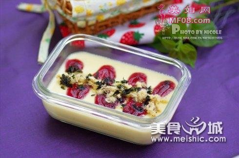 肉松蓝莓鸡蛋豆腐的做法