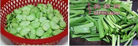 韭菜炒蚕豆做法