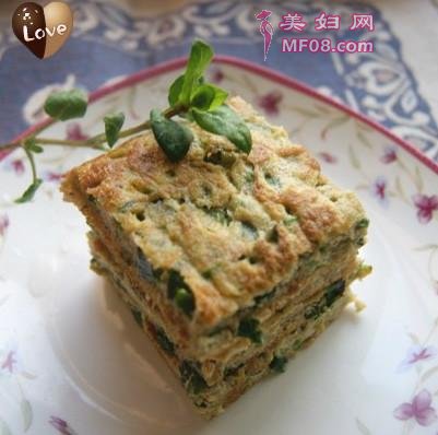 韭菜鸡蛋豆渣饼