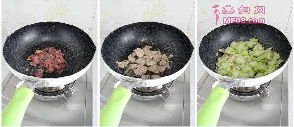 豉香里脊炒西兰花梗