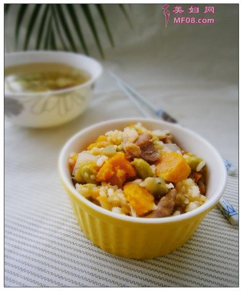 红薯鸡腿饭