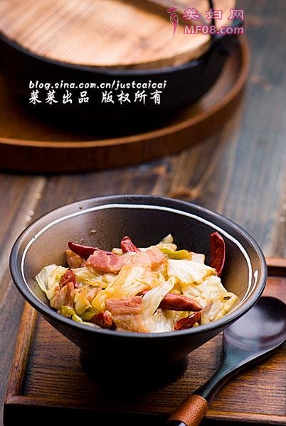 干锅培根手撕包菜