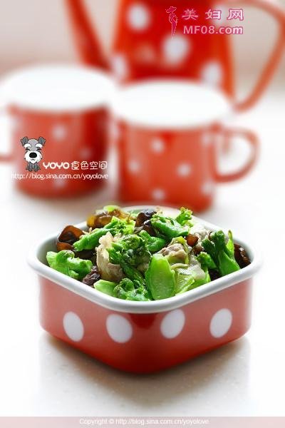 儿菜炒花肉