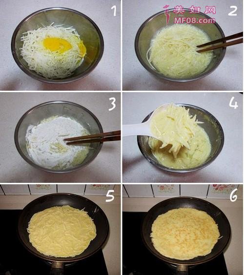 早餐吃点啥？--鸡蛋土豆丝饼+五谷豆浆+火腿+水果+坚果2