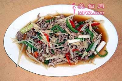 姜炒肉丝的做法