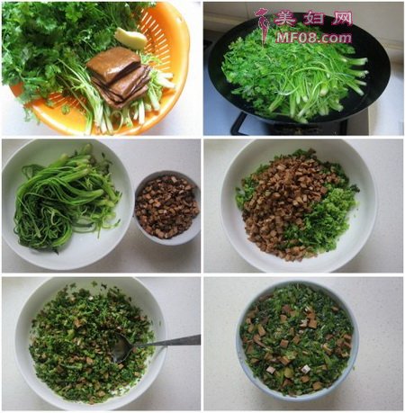 香菜拌茶干步骤1-5