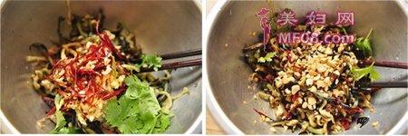 椒香果仁茄丝步骤7-8