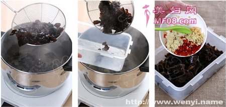 凉拌剁椒黑木耳步骤2