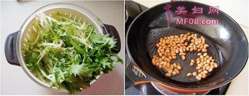 苦苣拌花生米步骤1-2