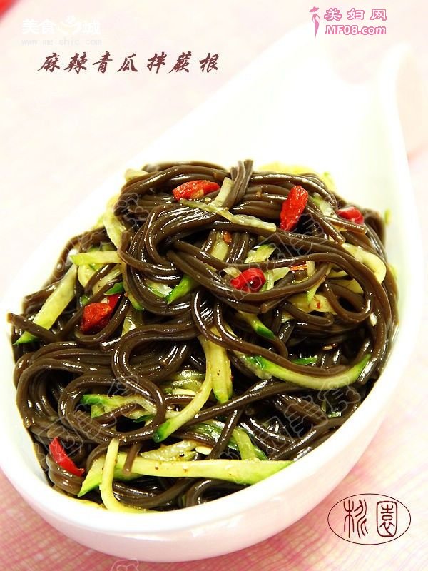 麻酱青瓜蕨根丝