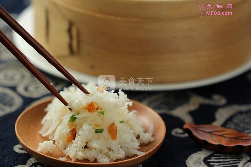粉蒸虾仁萝卜丝