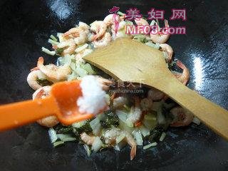 腌白菜炒海虾