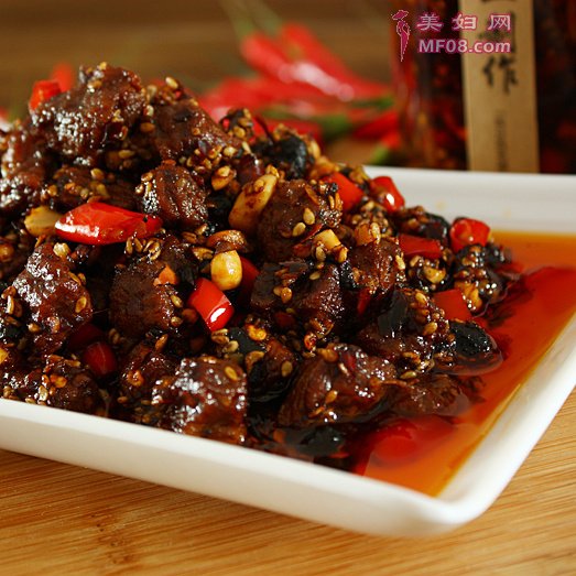手工自制香辣豆鼓牛肉酱的做法
