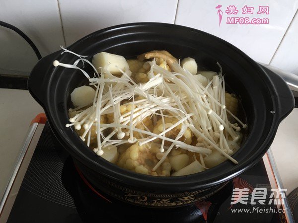山药母鸡菌菇煲的做法