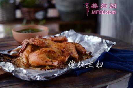茉莉花水烤扁鸡的做法步骤