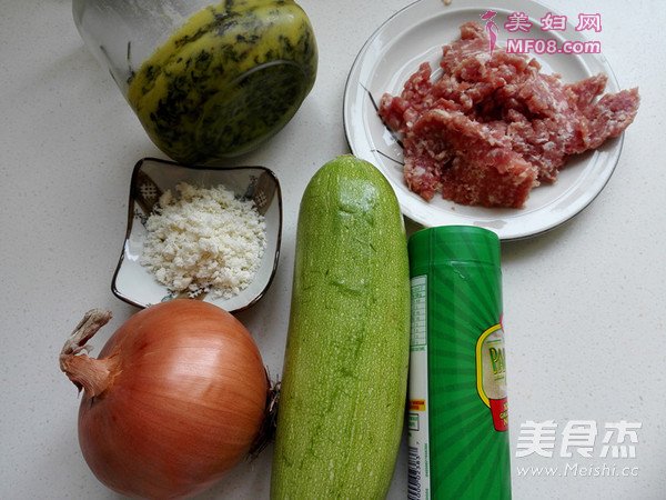 烤西葫芦酿肉的做法