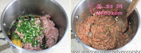 鲜肉香菜锅贴的做法步骤2