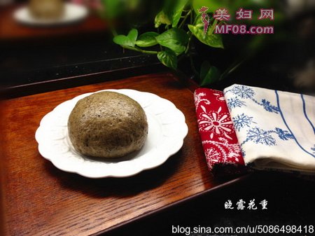 芝麻红糖馒头