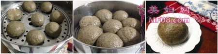 芝麻红糖馒头步骤4-6
