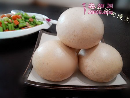 全麦戗面馒头