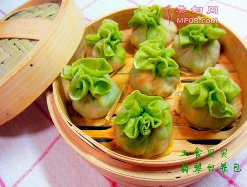 翡翠白菜包的做法