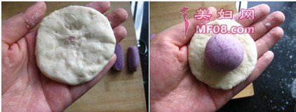 紫薯开花馒头步骤5-6