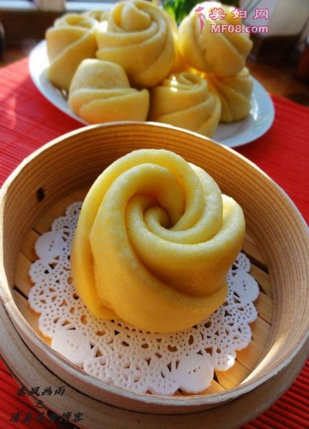 黄玫瑰馒头做法