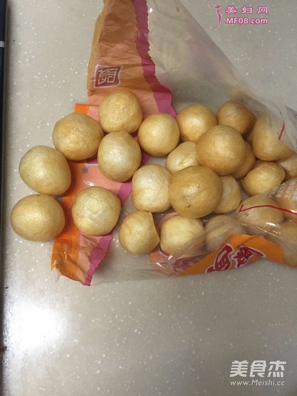 小油面筋肉圆的做法