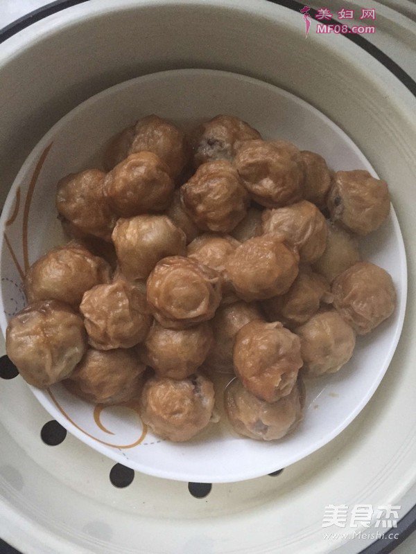 小油面筋肉圆的做法