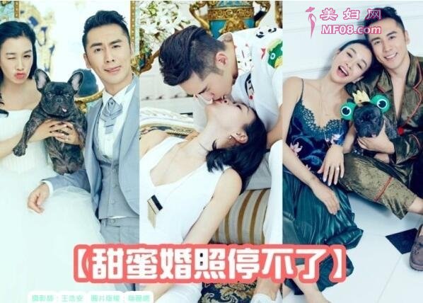 钟丽缇、张伦硕结婚照
