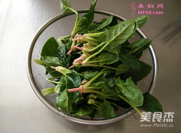 菠菜拌黄豆的做法