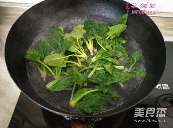菠菜拌黄豆的做法