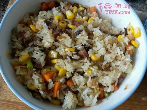 荷叶糯米饭的做法
