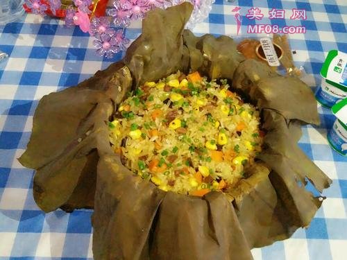 荷叶糯米饭的做法