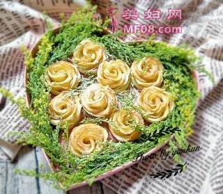 七夕苹果玫瑰花的做法步骤：16