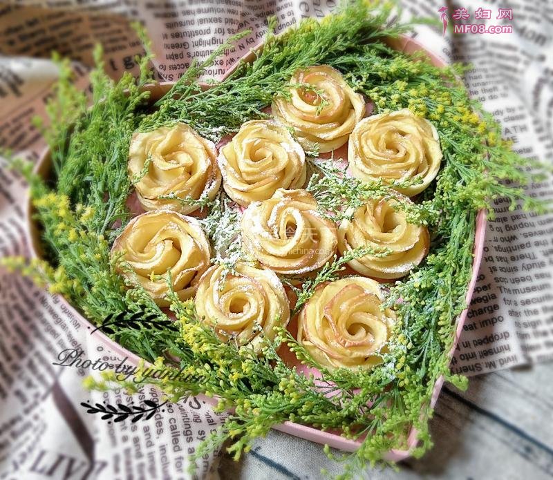 七夕苹果玫瑰花的做法
