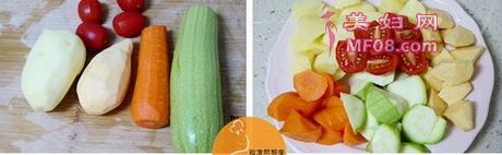 橄榄油孜然烤杂蔬的做法步骤1-2