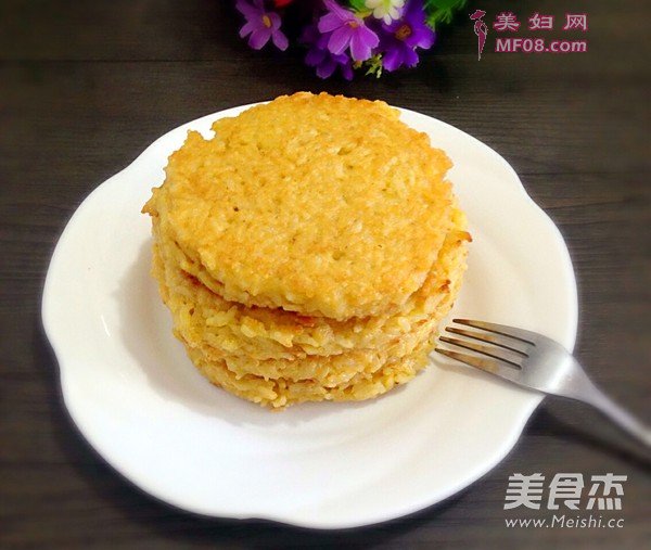 #快速早餐#米饭煎饼的做法