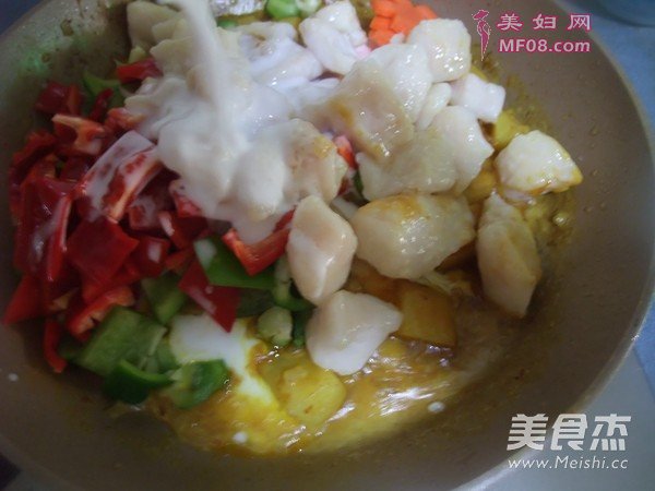 咖喱鳕鱼饭的做法