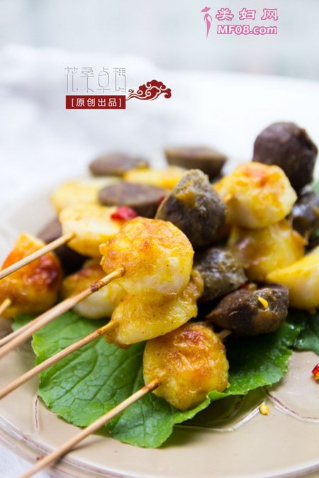 香烤咖喱丸子的做法