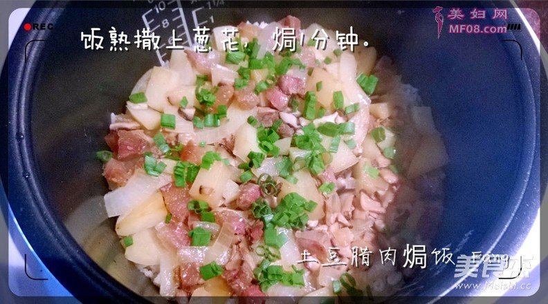 土豆腊肉焗饭的做法