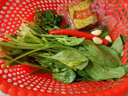 菠菜拌香干的做法