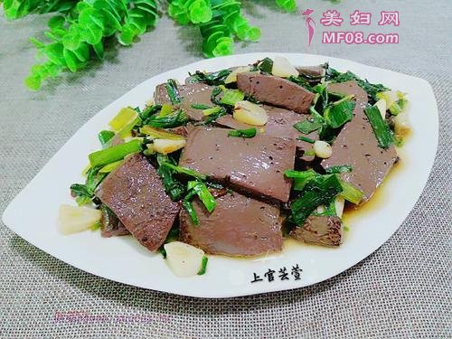 韭香羊血的做法