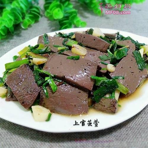 韭香羊血的做法