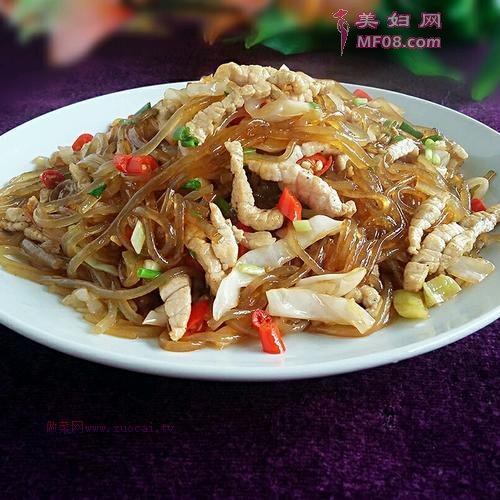 泡菜苕粉肉丝（酸辣版）的做法