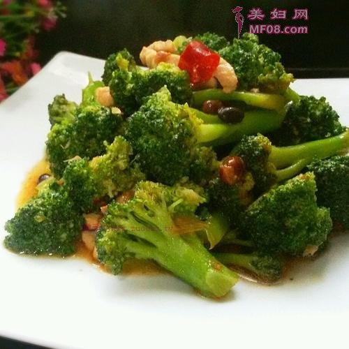  豆豉炝炒西兰花的做法