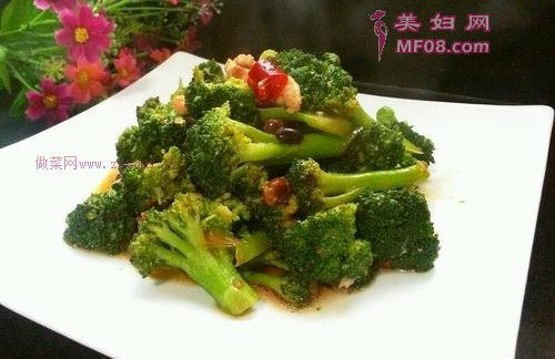  豆豉炝炒西兰花的做法