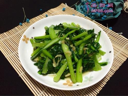 海米炒油菜的做法