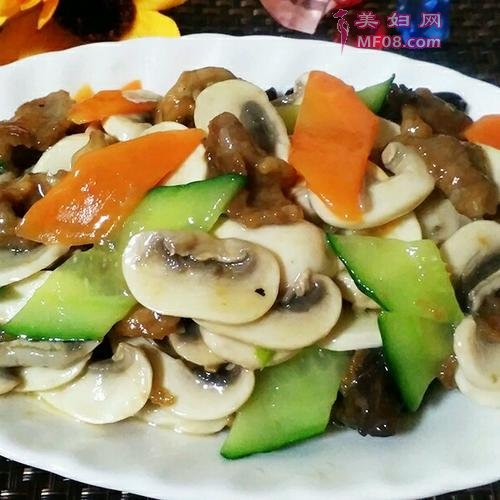 鲜蘑炒肉片的做法