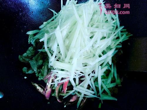 肉丝炒子姜的做法